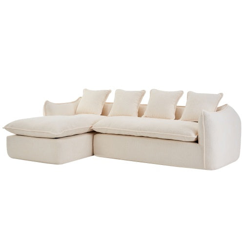 Oversized L-Shaped Sleeper Sofa – 3-Seater with Chaise, Left-Facing Design - FAIFCO