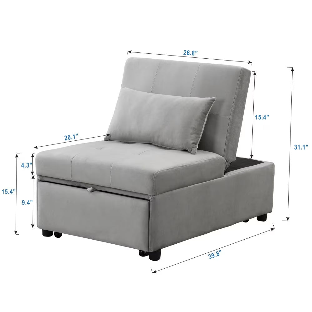 FAIF™ Folding Ottoman Sofa Bed Gray - FAIFCO