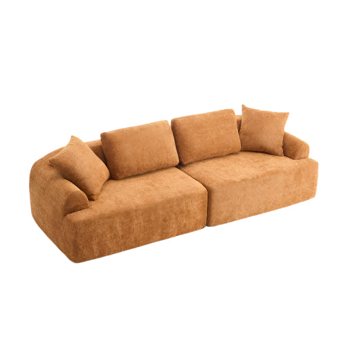4-seater Combined Sofa, Crochet Yarn Fabric, Full Sponge Compression - FAIFCO