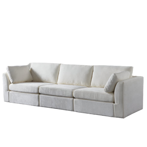 Modular Sofa Grey Chenille Fabric, Simple And Grand, The Seat And Back Is Very Soft. - FAIFCO