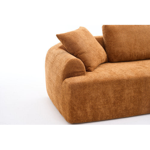 4-seater Combined Sofa, Crochet Yarn Fabric, Full Sponge Compression - FAIFCO
