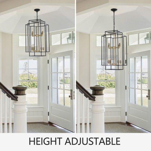 Industrial Farmhouse 8-Light Lantern Chandelie