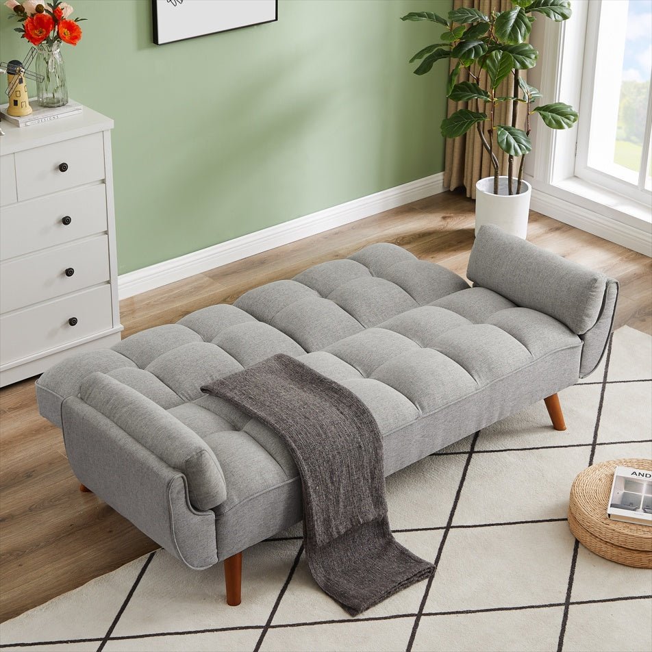 MarshMellow Grey Linen Sofa 2-Seater Lounge - FAIFCO