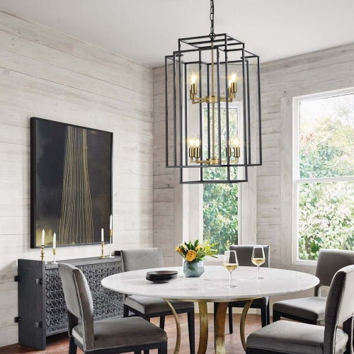 Industrial Farmhouse 8-Light Lantern Chandelie