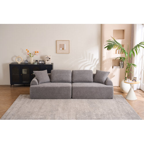 4-seater Combined Sofa, Crochet Yarn Fabric, Full Sponge Compression - FAIFCO