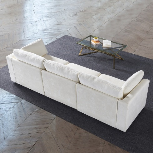 Modular Sofa Grey Chenille Fabric, Simple And Grand, The Seat And Back Is Very Soft. - FAIFCO