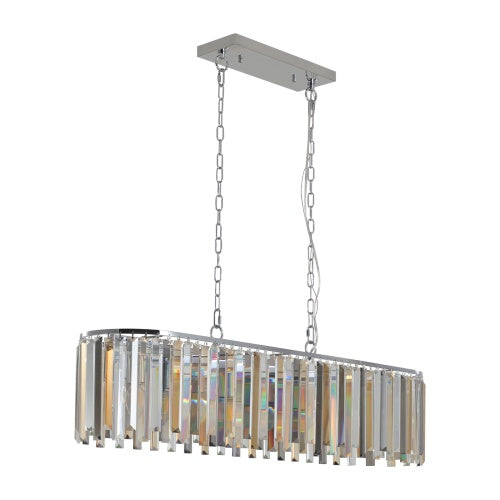 Modern Crystal Oval Chandelier