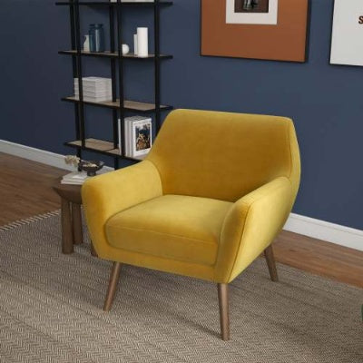 Panom Gold Velvet Lounge Chair - FAIFCO