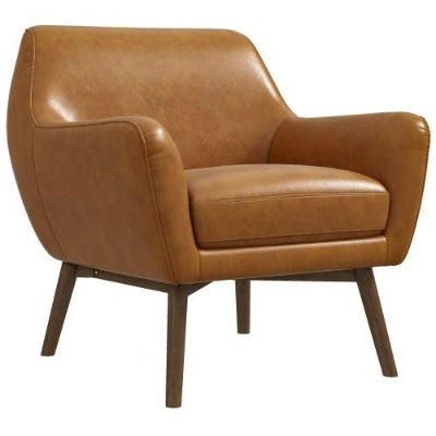 Panom Tan Leather Lounge Chair - FAIFCO