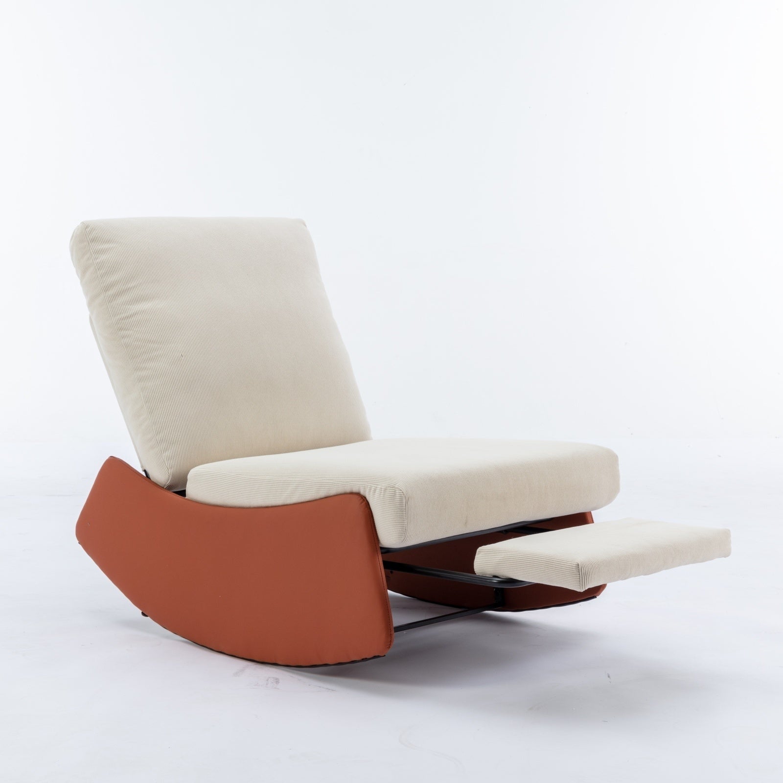 Modern Rocking Recliner Chair with Footrest – Comfy Accent Chair for Nursery & Reading - FAIFCO