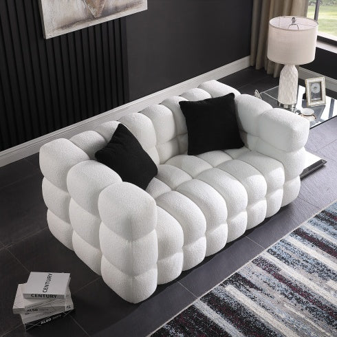 Marshmallow Sofa,boucle Sofa ,BLACK Color, - FAIFCO