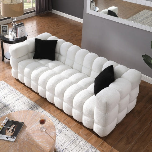 Marshmallow Boucle Sofa 3 Seater - FAIFCO