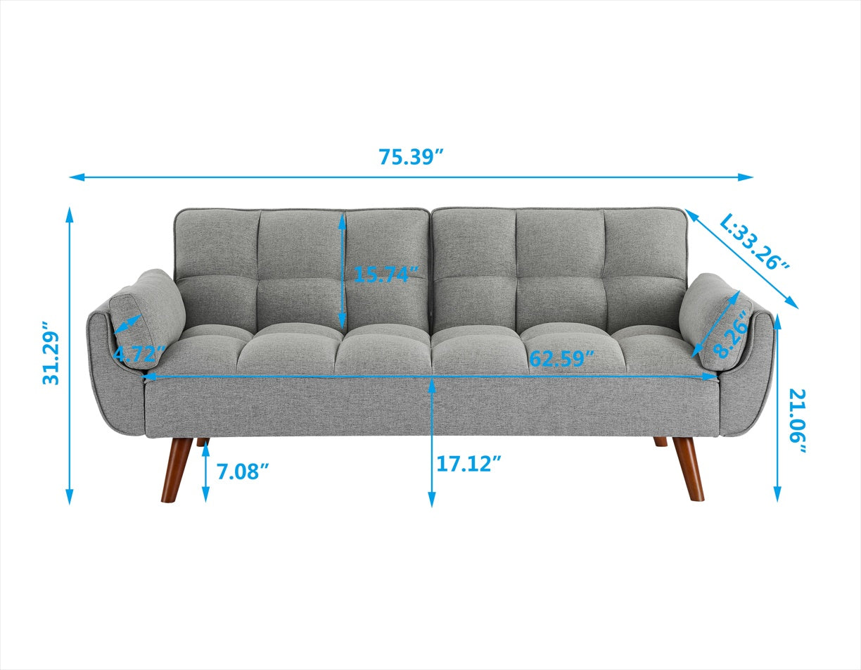 MarshMellow Grey Linen Sofa 2-Seater Lounge