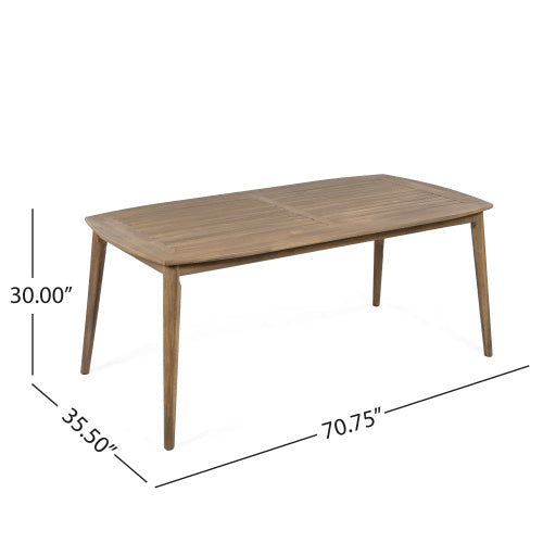 Acacia Wood Outdoor Dining Table Farmhouse Patio Furniture