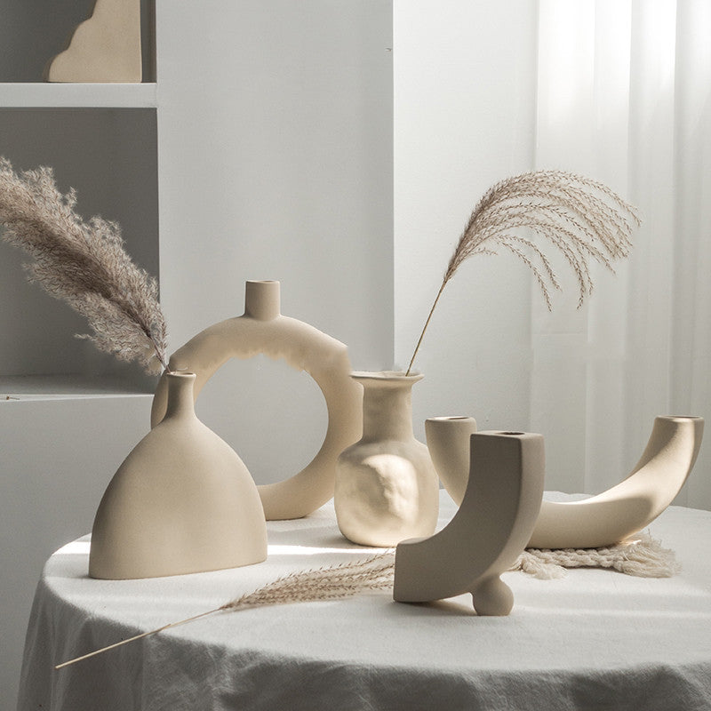Minimalist Ceramic Vase for Living Room