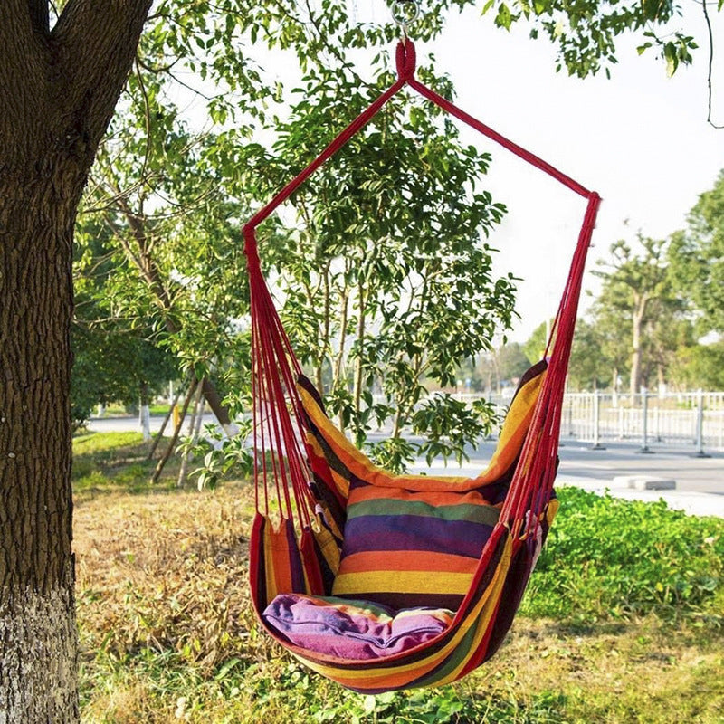 Portable Canvas Hammock Chair Indoor/Outdoor Swing Seat