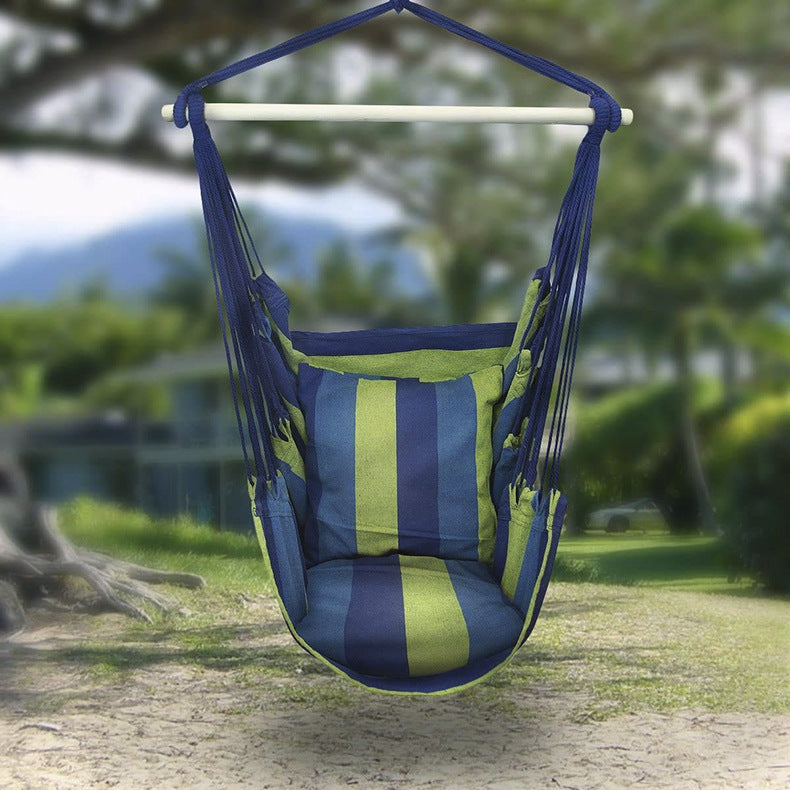 Portable Canvas Hammock Chair Indoor/Outdoor Swing Seat