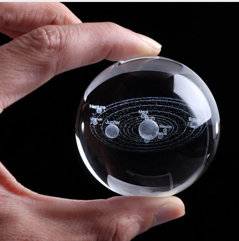 3D Solar System Crystal Ball Decoration