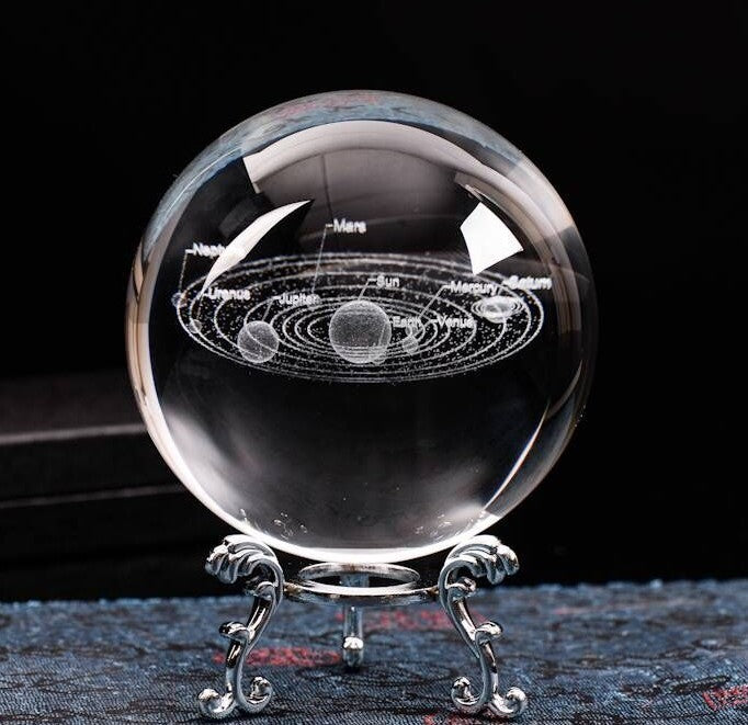 3D Solar System Crystal Ball Decoration