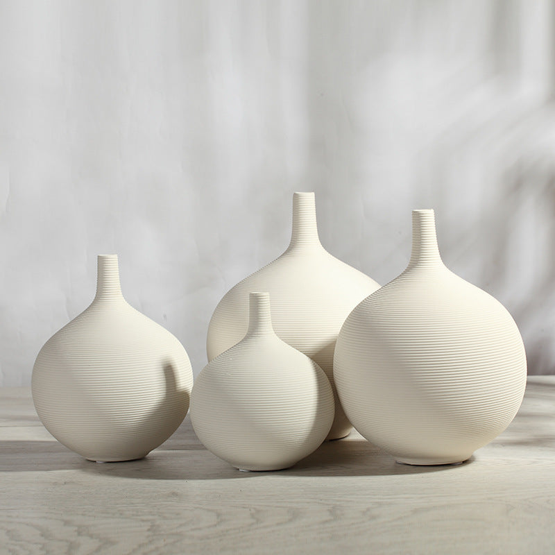 Flower Vase Artwork Home Decoration Furnishings Round