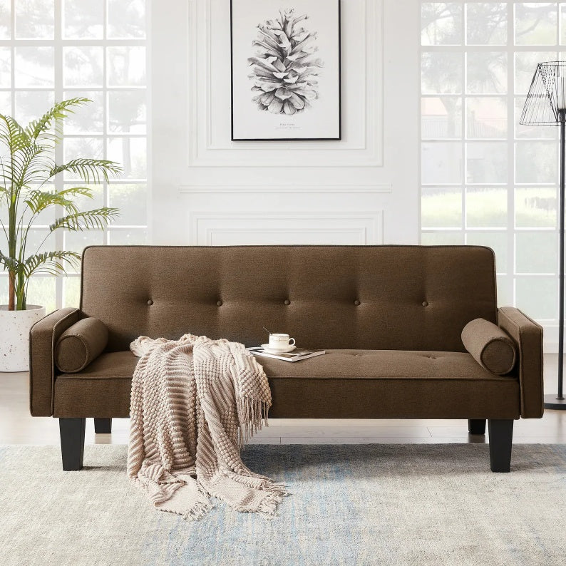 Fabric Sofa, Medieval Love Seat Sofa Furniture, With Pillows, Living Room Button Tufted Sofa - FAIFCO