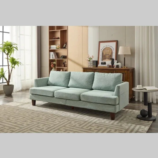 FAIF™ Fabric 3-Seater Couch with USB Ports – Comfortable Sectional Sofa for Living Room, Bedroom, Office & Small Spaces
