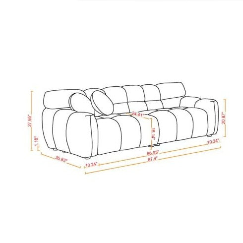 3-Seater Marshmallow Boucle Sofa