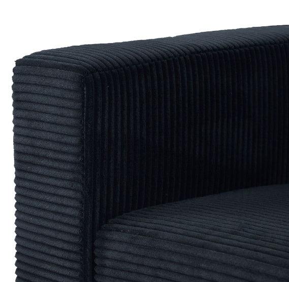 FAIF™ Domestic Linen Sofa Seat – Black Linen Upholstered Sofa for Living Room or Office