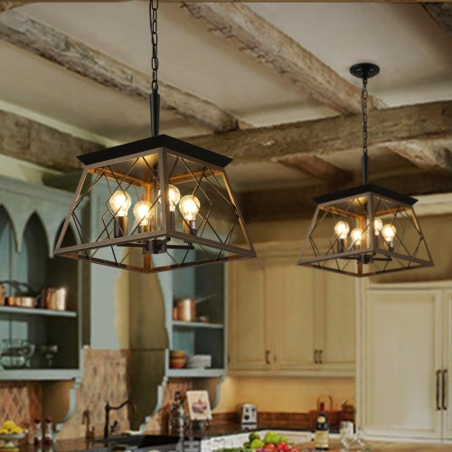 Farmhouse Ceiling Chandelier – 4 Lights Vintage