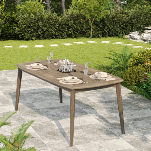 Acacia Wood Outdoor Dining Table Farmhouse Patio Furniture - FAIFCO