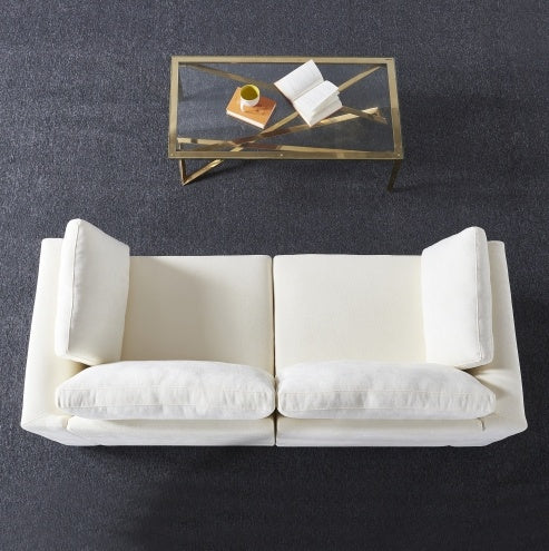 Modular Sofa Whiten Chenille Fabric, Simple And Grand, The Seat And Back Is Very Soft.