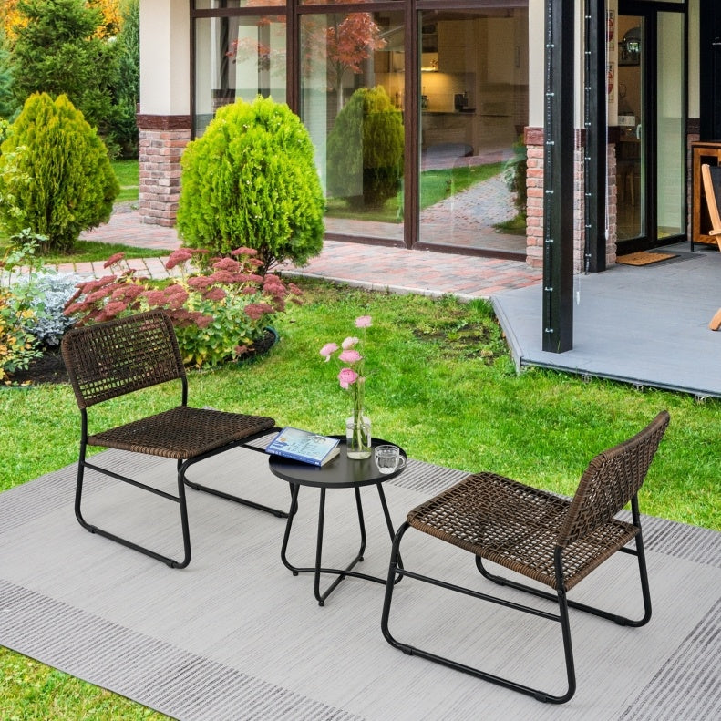 2-Person Outdoor Wicker Patio Set