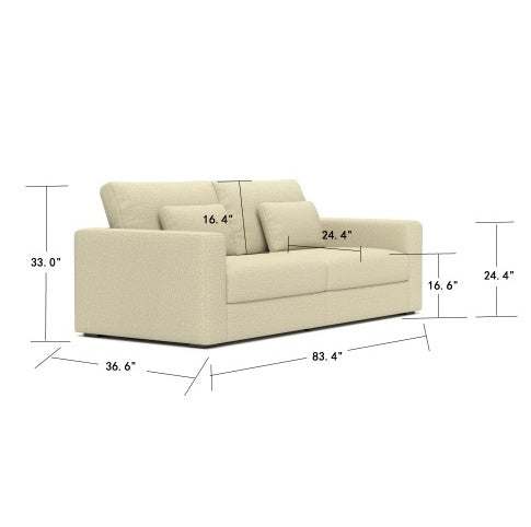 3-Seater Sofa – Beige, Comfy & Easy-Clean Design