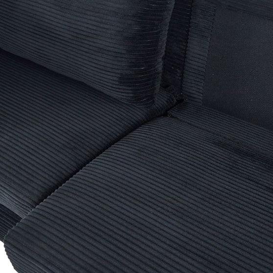 FAIF™ Domestic Linen Sofa Seat – Black Linen Upholstered Sofa for Living Room or Office