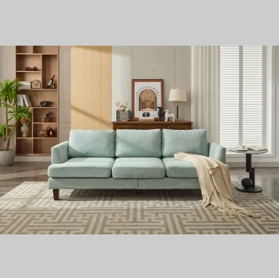 FAIF™ Fabric 3-Seater Couch with USB Ports – Comfortable Sectional Sofa for Living Room, Bedroom, Office & Small Spaces
