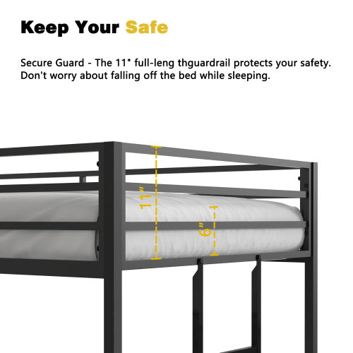 Sturdy Frame with Ladder & Guardrails For Kids
