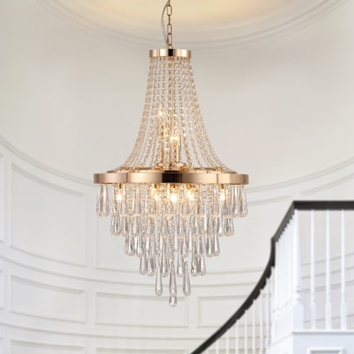 Luxury Golden Crystal Chandelier for Living & Dinin