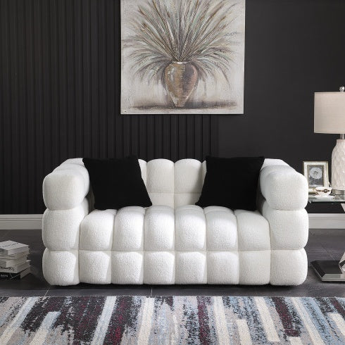 Marshmallow Sofa,boucle Sofa ,BLACK Color,