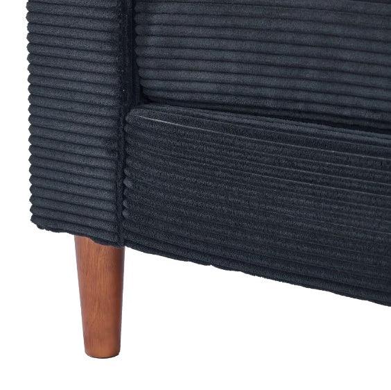 FAIF™ Domestic Linen Sofa Seat – Black Linen Upholstered Sofa for Living Room or Office