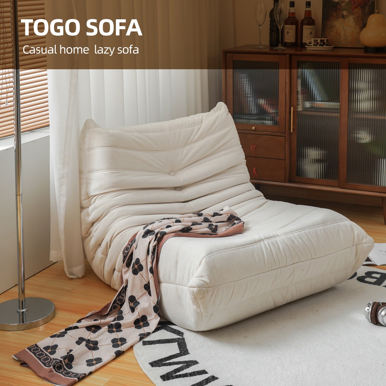 Armless Foam Bean Bag Chair – Waterproof & Comfy Lounger