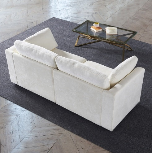 Modular Sofa Whiten Chenille Fabric, Simple And Grand, The Seat And Back Is Very Soft.
