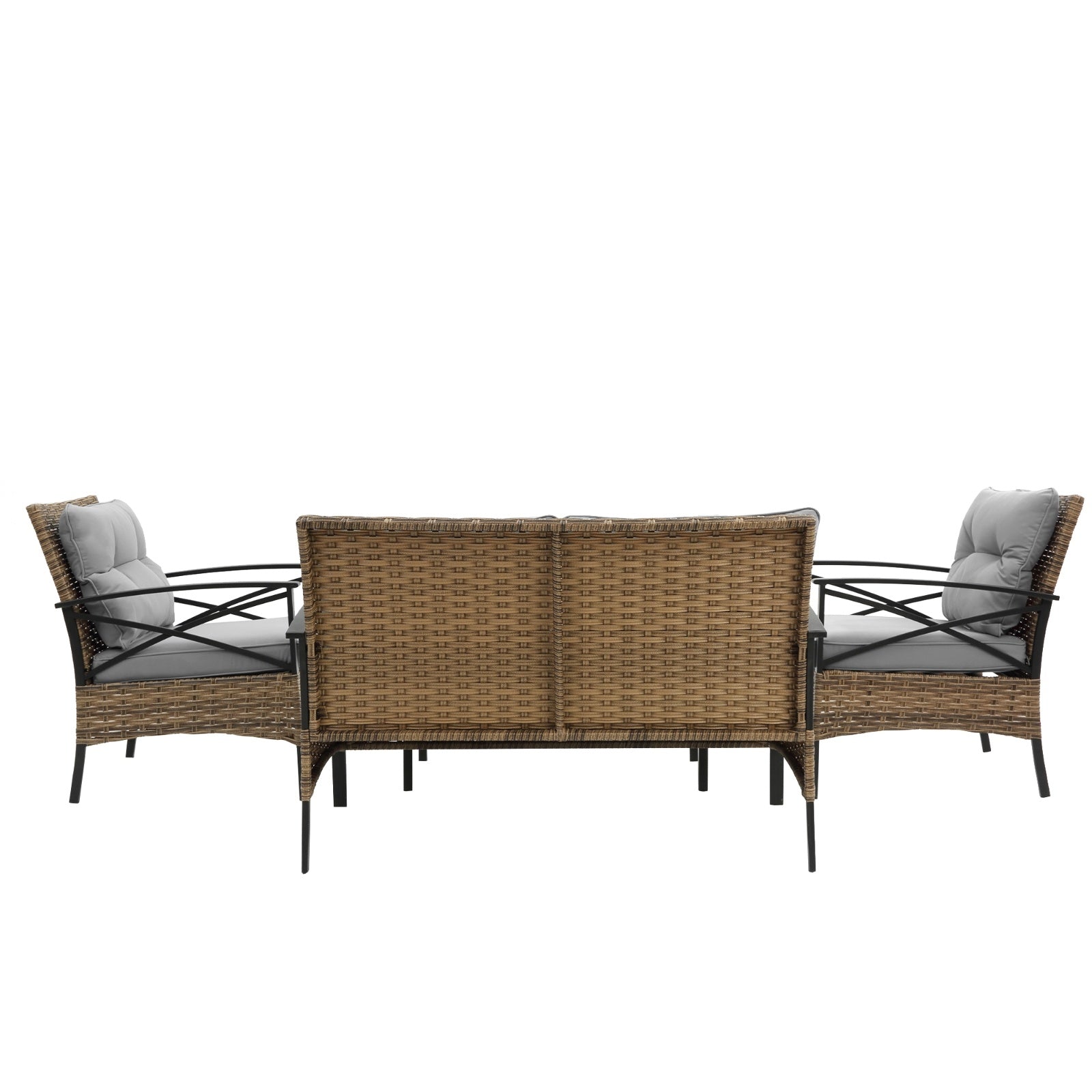Patio 4Piece Sectional Sofa Set Outdoor Garden Furniture