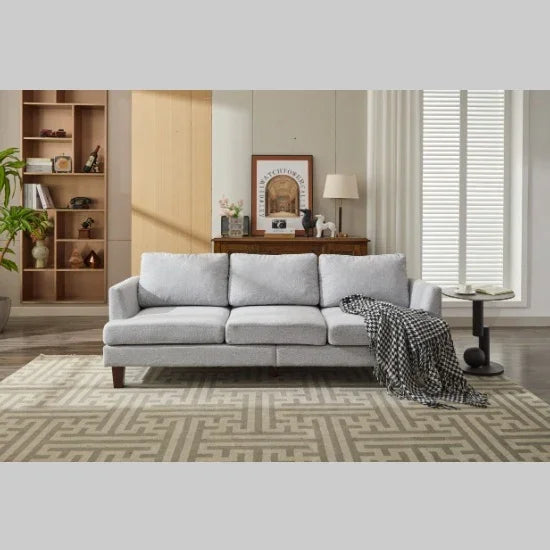 FAIF™ Fabric 3-Seater Couch with USB Ports – Comfortable Sectional Sofa for Living Room, Bedroom, Office & Small Spaces