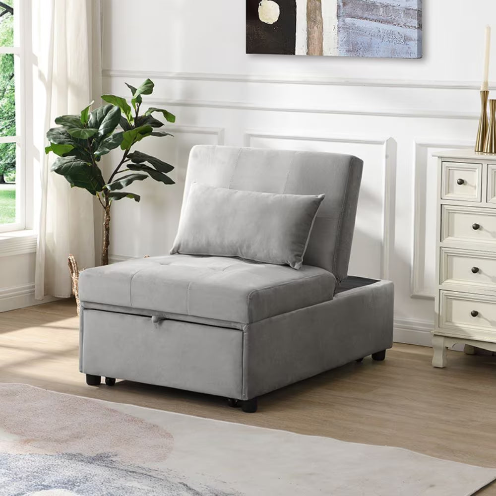 FAIF™ Folding Ottoman Sofa Bed Gray - FAIFCO