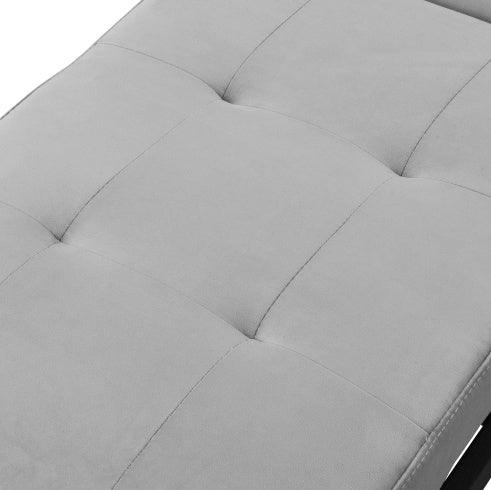 FAIF™ Folding Ottoman Sofa Bed - Versatile Gray Velvet Sofa Bed for Living Room, Bedroom, or Office