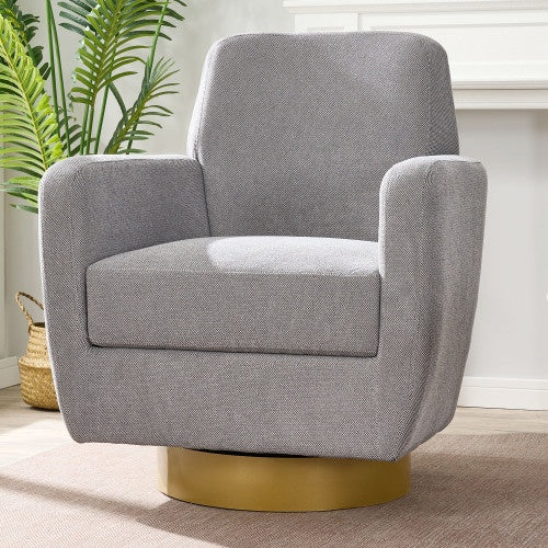 Swivel rocker armchair with stable base and smooth movement