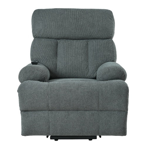 FAIF™ Oversized Power Lift Recliner Chair for Elderly – Electric Fabric Recliner for Seniors with Remote Control, Side Pocket & Spacious Seat in Dark Gray