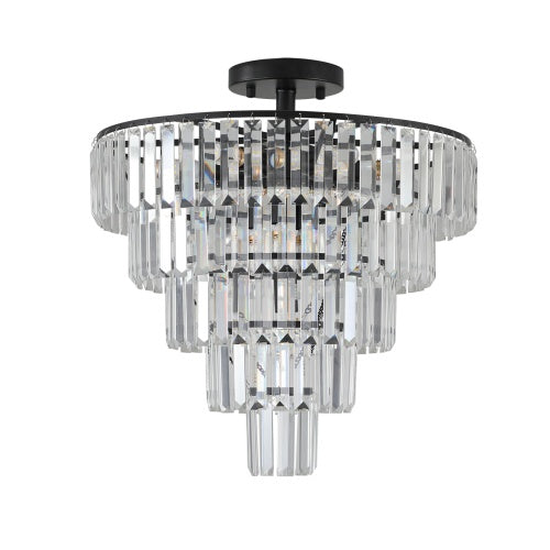 Black Crystal Chandelier – Modern Luxury Ceiling Light