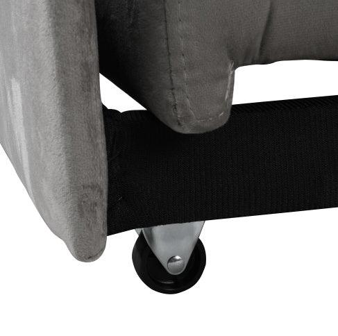 FAIF™ Folding Ottoman Sofa Bed - Versatile Gray Velvet Sofa Bed for Living Room, Bedroom, or Office