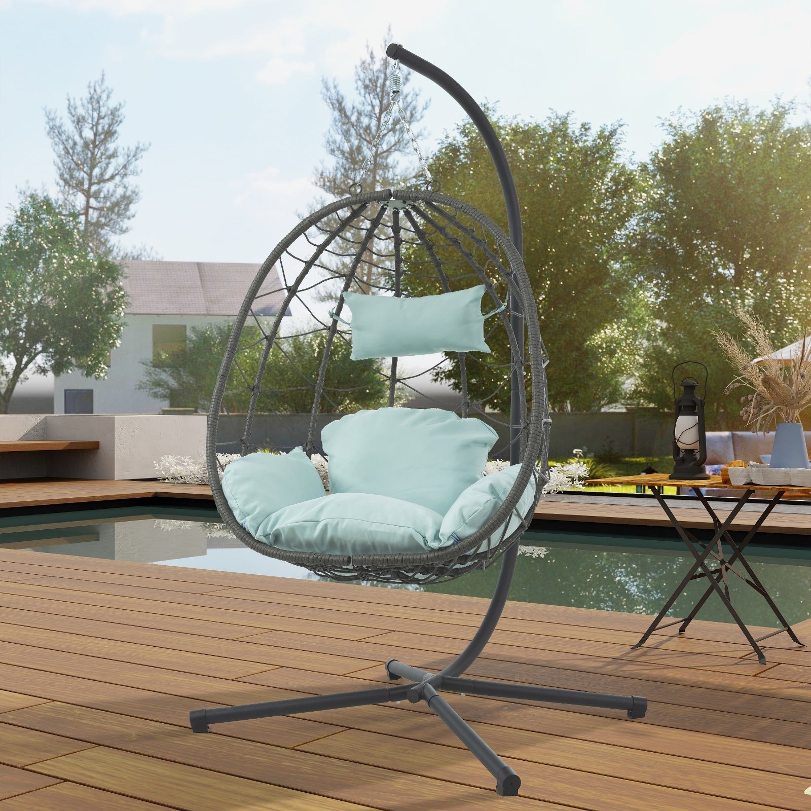 Outdoor Egg Chair with Stand